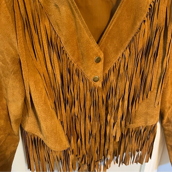 Forever 21 Fringe Jacket Pigskin Leather Lined - Picture 4 of 10